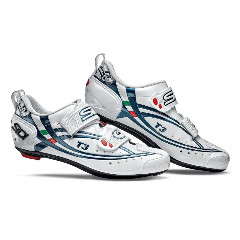 Pantofi sosea Sidi T3 Carbon Composite alb/albastru